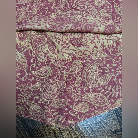 100% Estonian Linen Paisley Tablecloth Round 68” - Picture 3 of 6